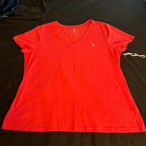 Women’s U.S. Polo Assn. pink v neck Active t size 3x